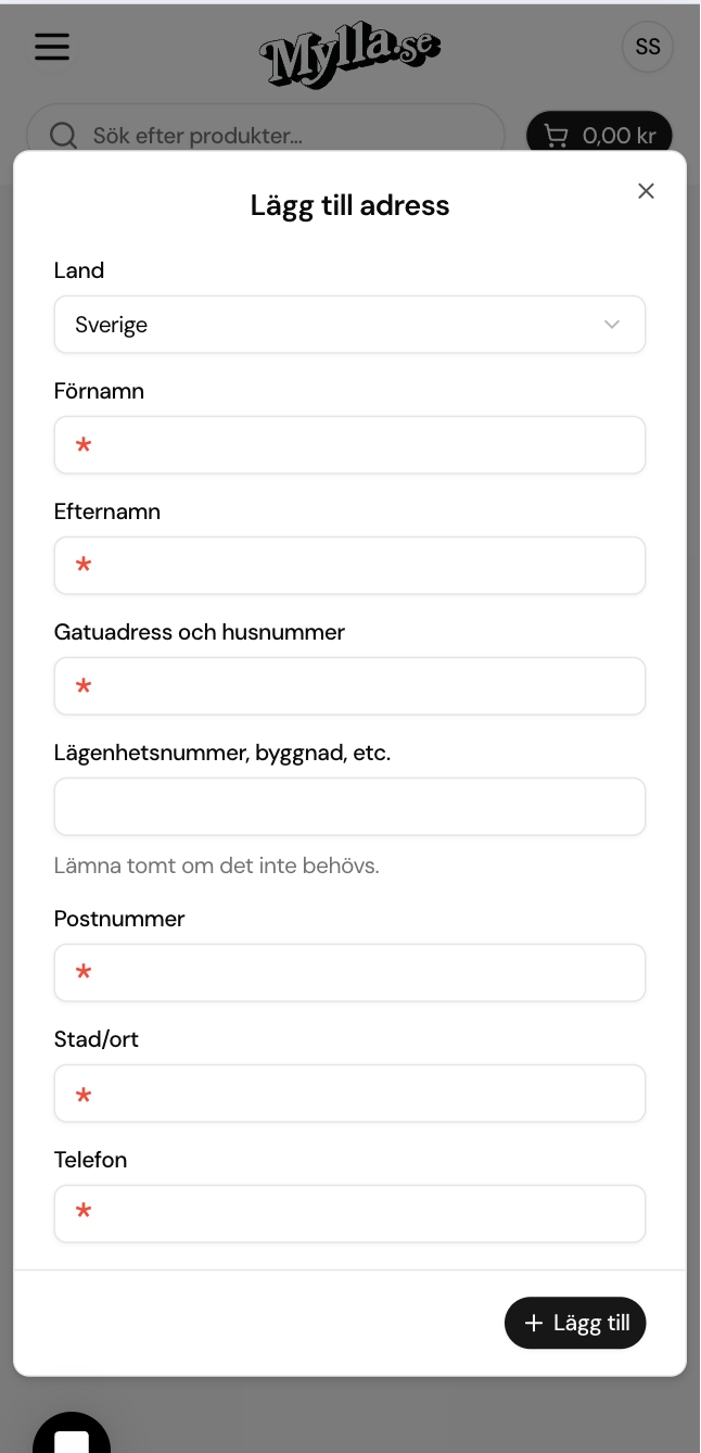 lägg till en ny adress